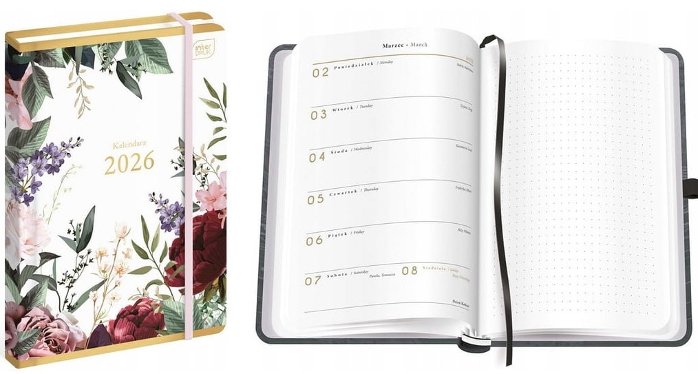 Kalendarz książkowy A5 192 mat+UV Metal Savage Interdruk